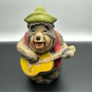 Walt Disney BIG AL Country Bear Jamboree  Ceramic Piggy Bank 7" Vtg